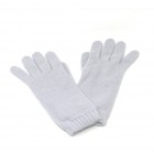 Luxury Lambswool Gloves - Ladies - Longer Cuff Style - Silver